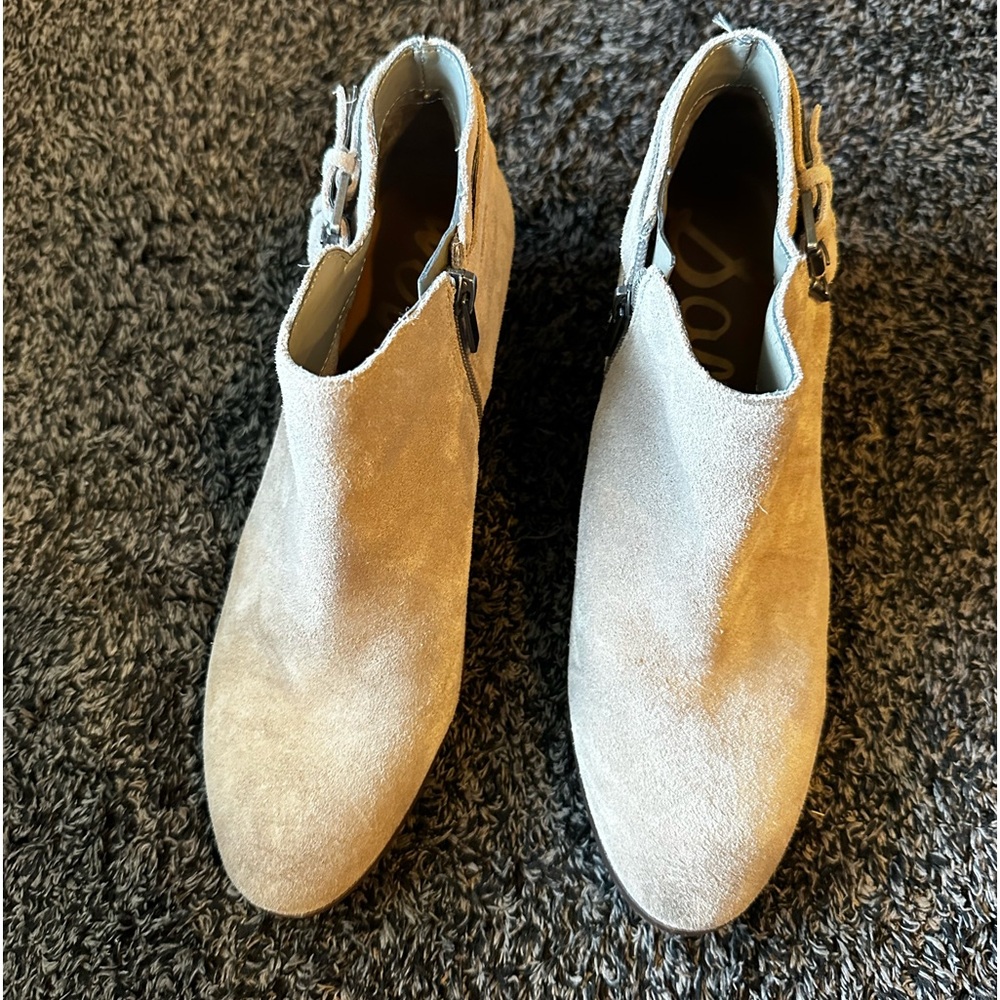 Sam Edelman tan suede booties size 8
